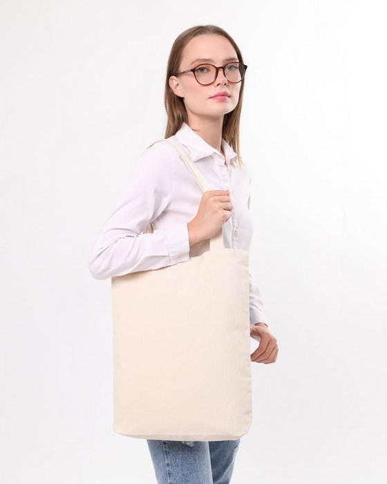 Zoozie Bags 0021 Bolso de mano de algodón 35 x 40 x 8 cm Crema